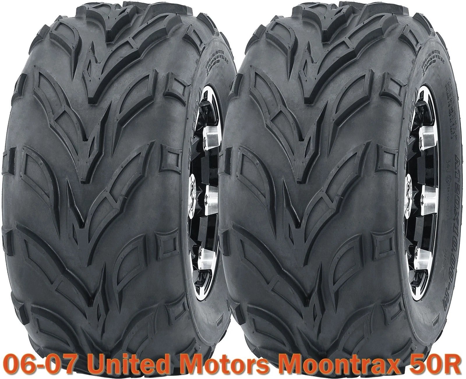 Set of 2 WANDA 16x8-7 ATV Tires for United Motors Moontrax 50R (2006–2007)