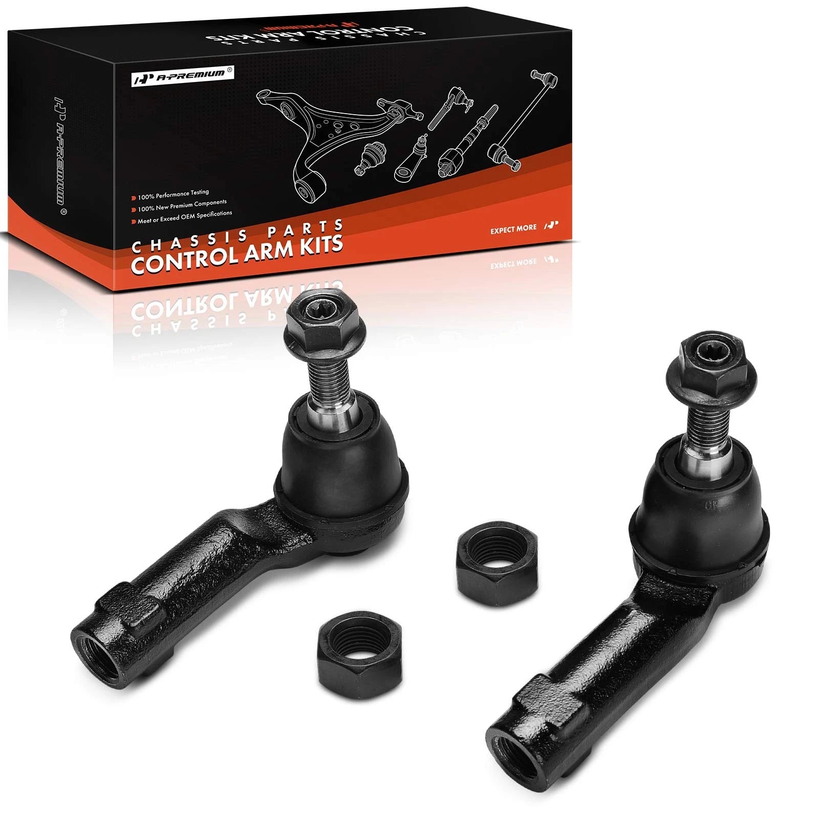 2X Steering Tie Rod End Front Outer for Chrysler 200 (2015–2017) Dodge Dart