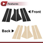 6X Car Door Pillar Window Trim for Mercedes-Benz B-Class (2012–2019) Black