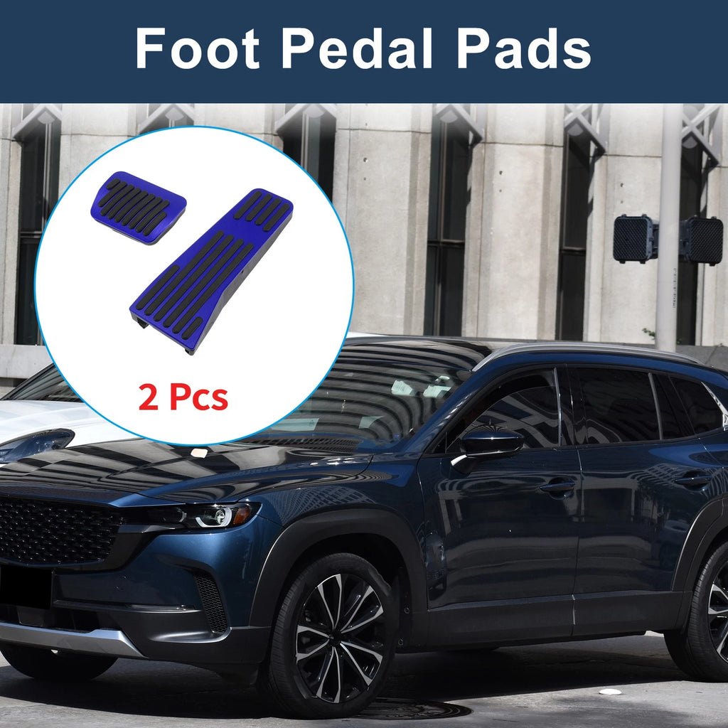 2Pcs Aluminum Alloy Foot Accelerator Pedal Covers for Universal Vehicles