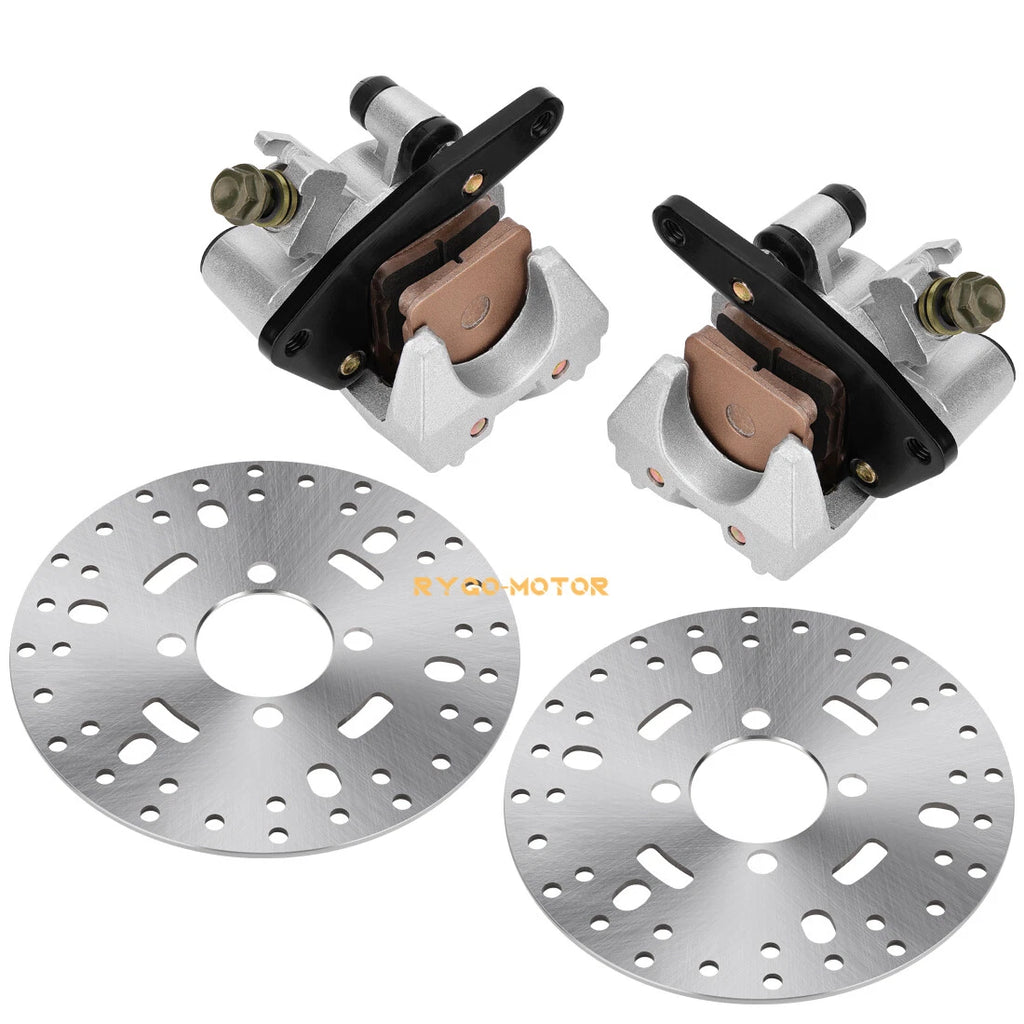 Front Brake Calipers & Disc Rotors for Yamaha Kodiak 400 YFM400 4x4 (1999–2002)