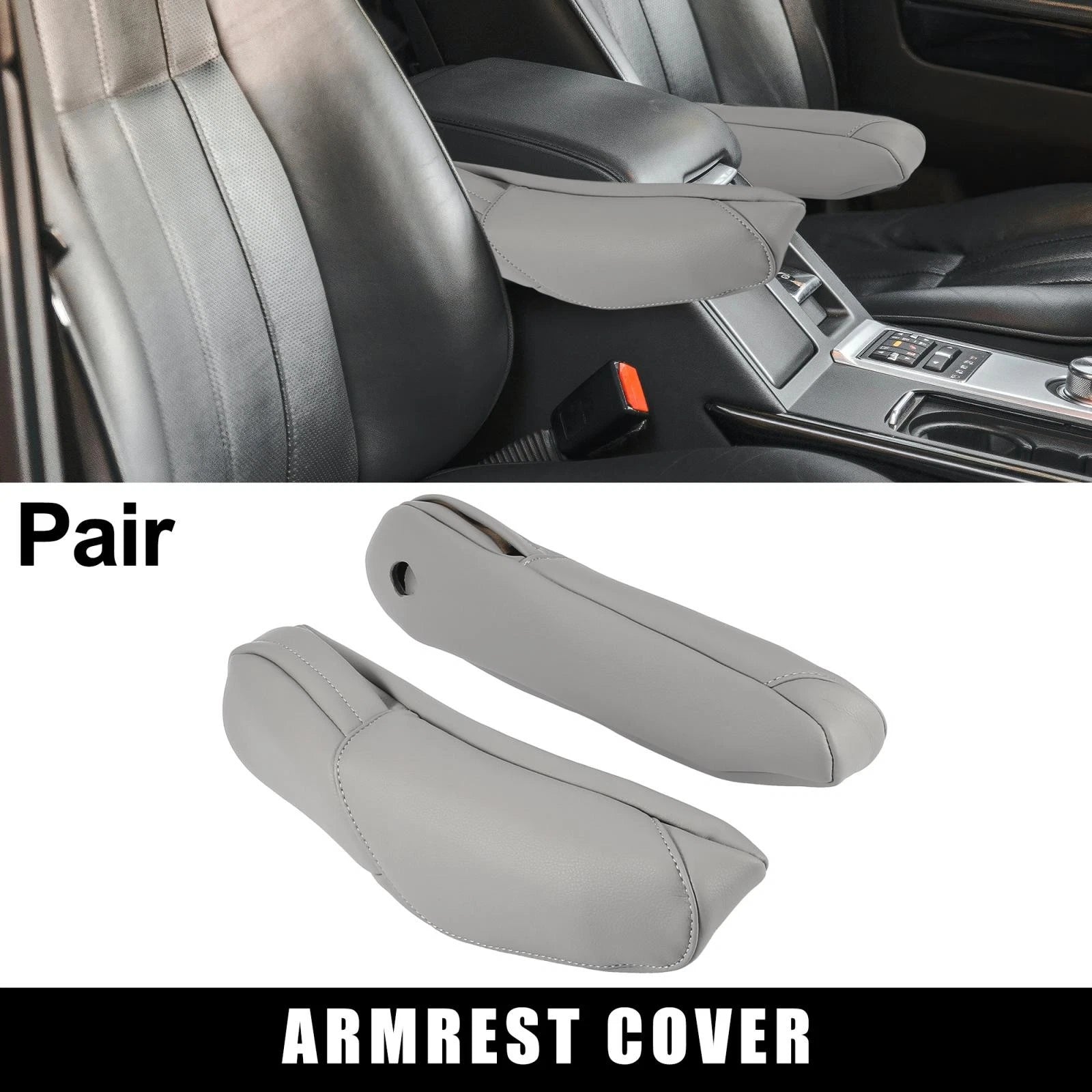 1 Pair Front Seat Armrest Cover for Honda CR-V (2010–2011) Gray