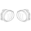 Set of 2 Fog Lights for Toyota Lexus (OEM)