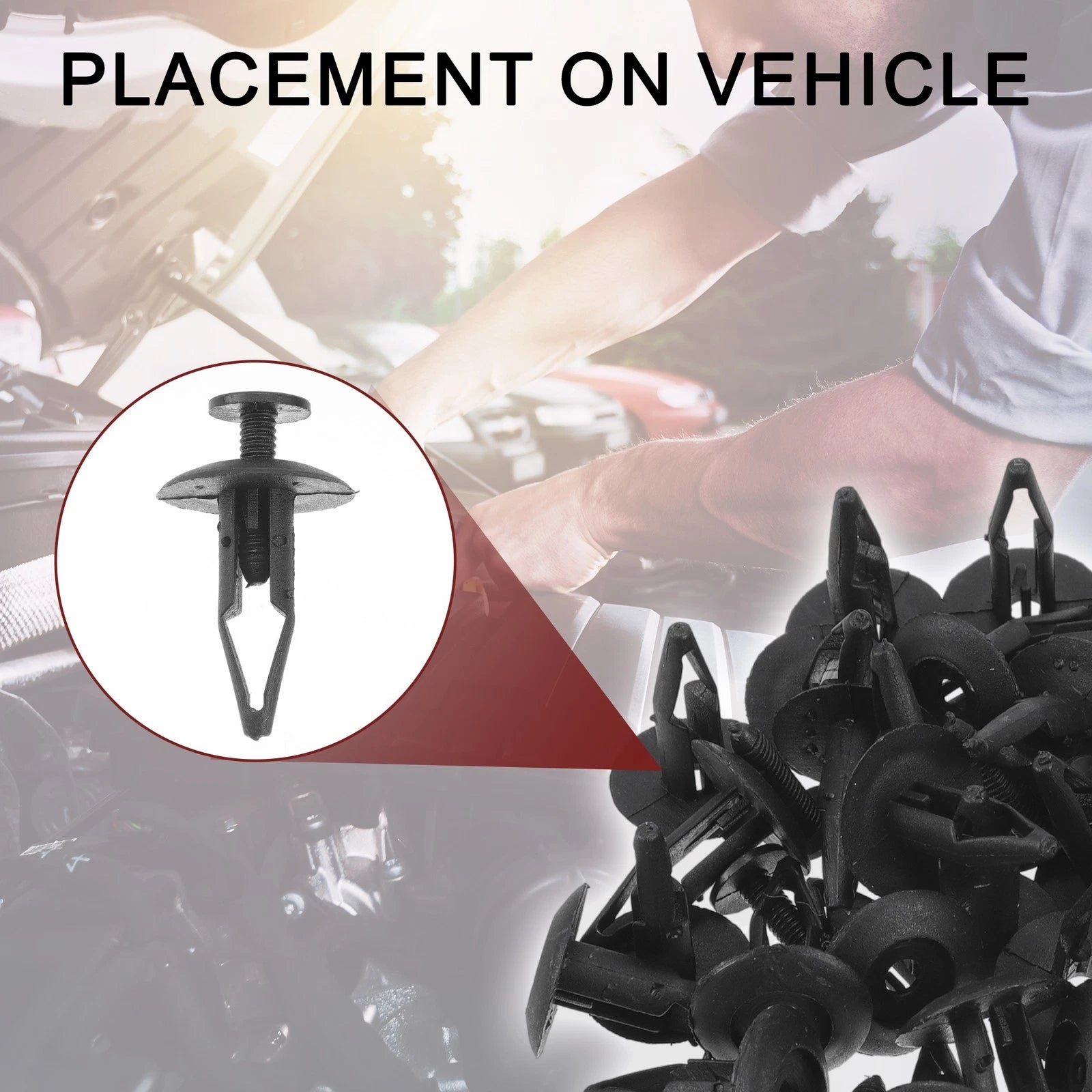 Set of 25 Front Fender Skirt Clips for Ford Edge (2007–2014) & Escort (1981–2003)