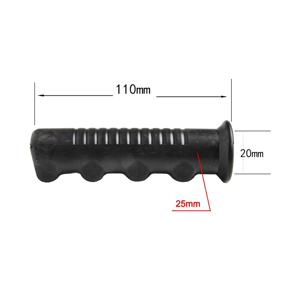 Set of 2 Weatherproof Black Rubber Handles for Wheelbarrow