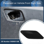 Front Right Washer Nozzle Cover Cap for Volkswagen Scirocco (2009–2014) Black