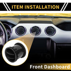 Dash AC Heater Air Vent for Ford F150 (2004–2008) Center Outlet Black