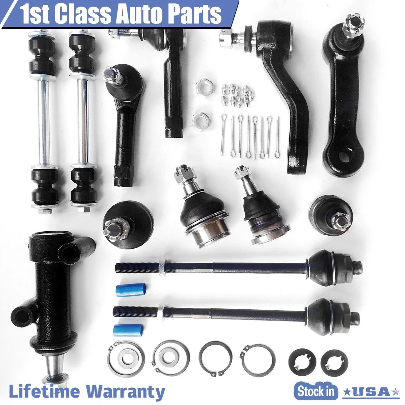 13pc Front Suspension Tie Rod for Chevy Silverado GMC Sierra 1500 (1999–2006)