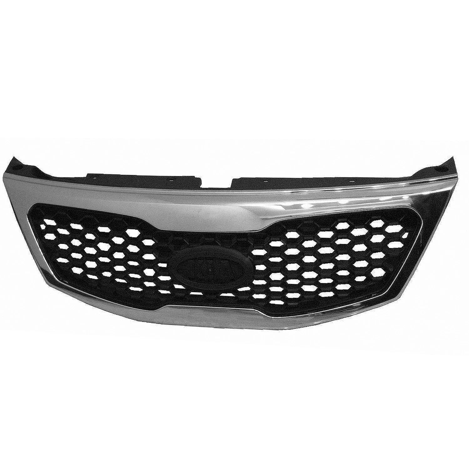 Replacement Front Grille w Chrome Outer Molding for Kia Sorento (2011–2013)