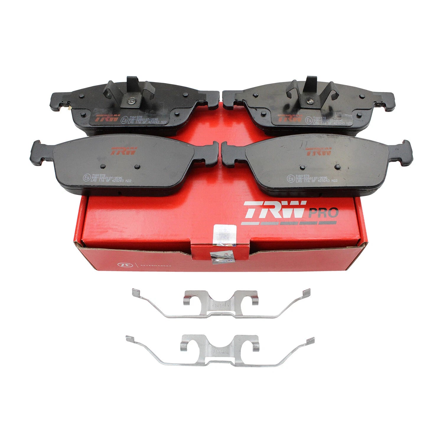 Set of 4 TRW Pro Low-Met Slotted Brake Pads for Ford Escape Lincoln MKC (2017–2019)