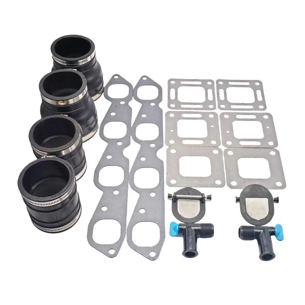 Exhaust Manifold Kit with Bellow Gasket & Water Shutter for MerCruiser V8 (1981–Present)