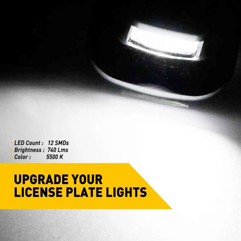 Full LED License Plate Light for Chevy C/K 1500 2500 3500 (1990–1999) Chrome Bezel EV