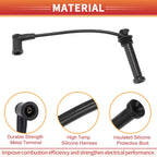 Set of 4 Spark Plug Wire Ignition Coil Cables for Ford Ranger L4 2.3L (2001–2007)