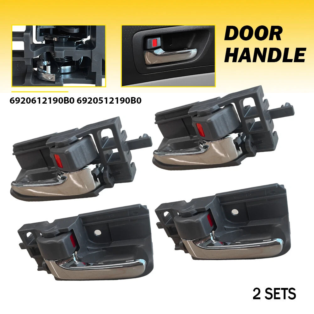 Set of 4 Chrome Inside Door Handles for Toyota Corolla Matrix (2003–2008)