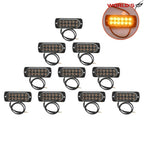 Set of 10 LED Emergency Strobe Lights for Car