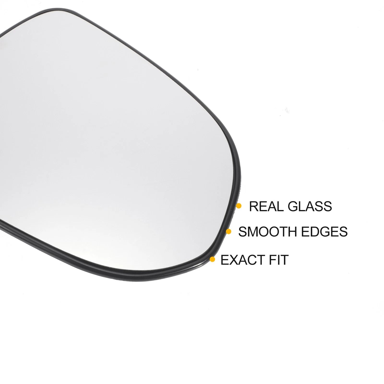 Right Side White Mirror Glass for Honda Jazz (2002–2004)
