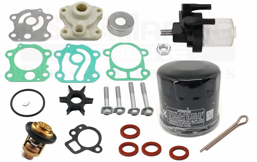 Outboard Maintenance Kit for Yamaha FT50C FT60B (Thermostat, Oil, Fuel Filter)