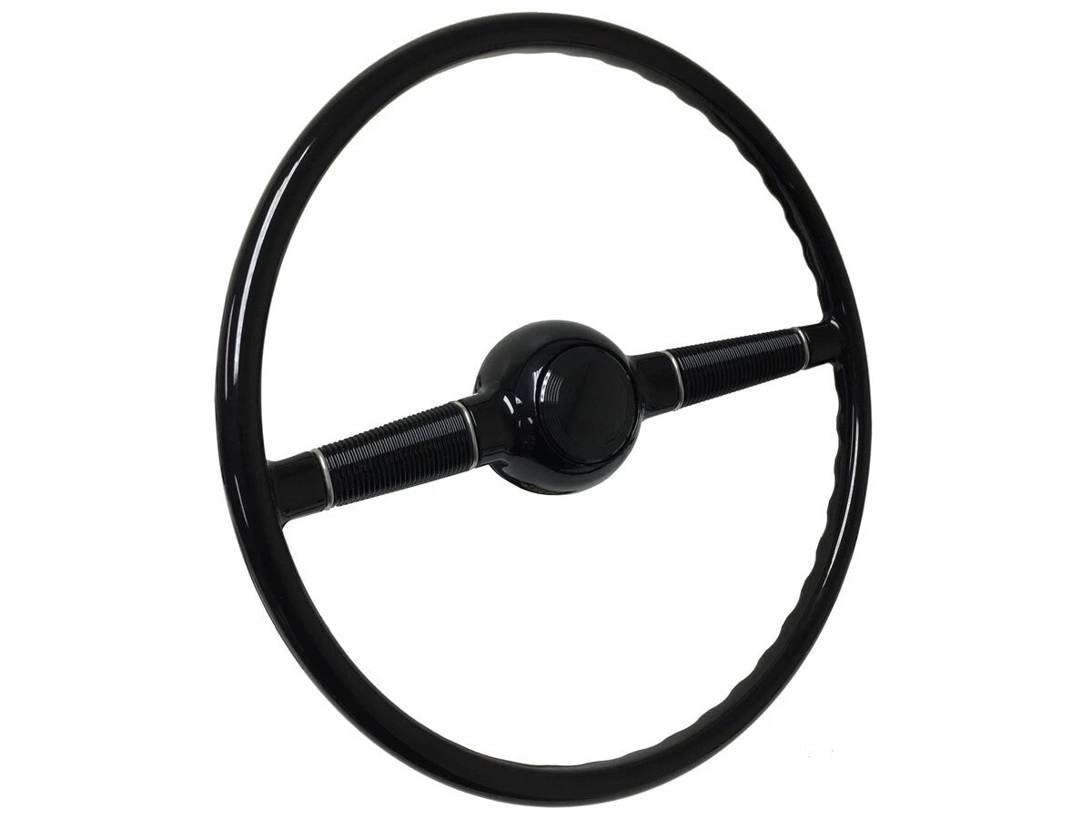 Steering Wheel Horn for 1940 Ford Deluxe Taper (16 Inch Gloss Black)