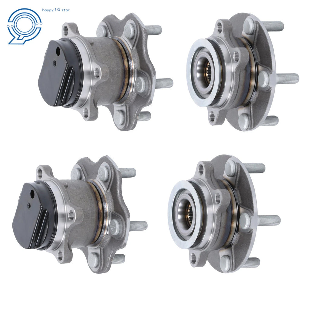Set of 4 Wheel Hub Bearings for Nissan Rogue (2008–2013)