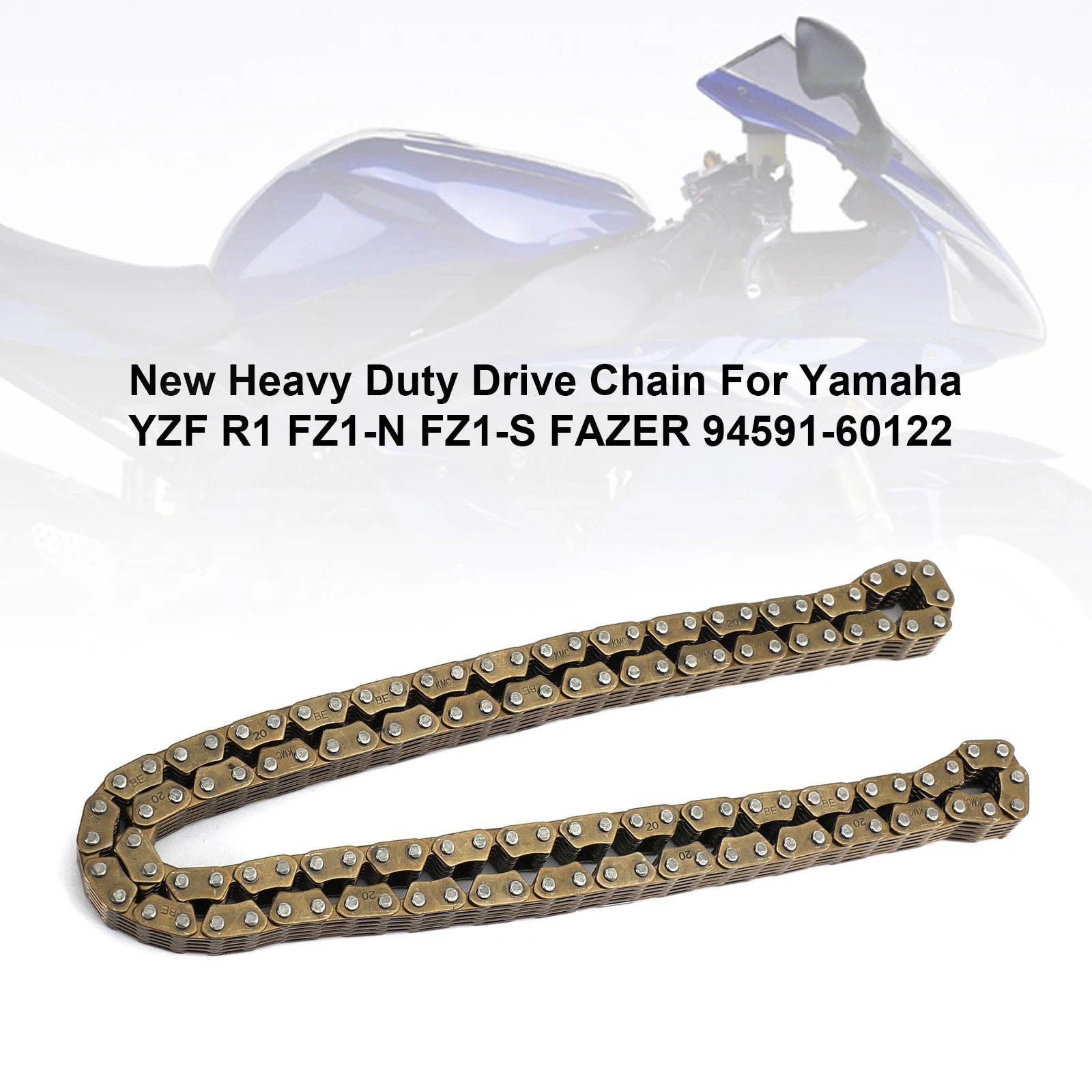 Heavy Duty Drive Chain for Yamaha YZF R1, FZ1-N, FZ1-S, Fazer (94591-60122)