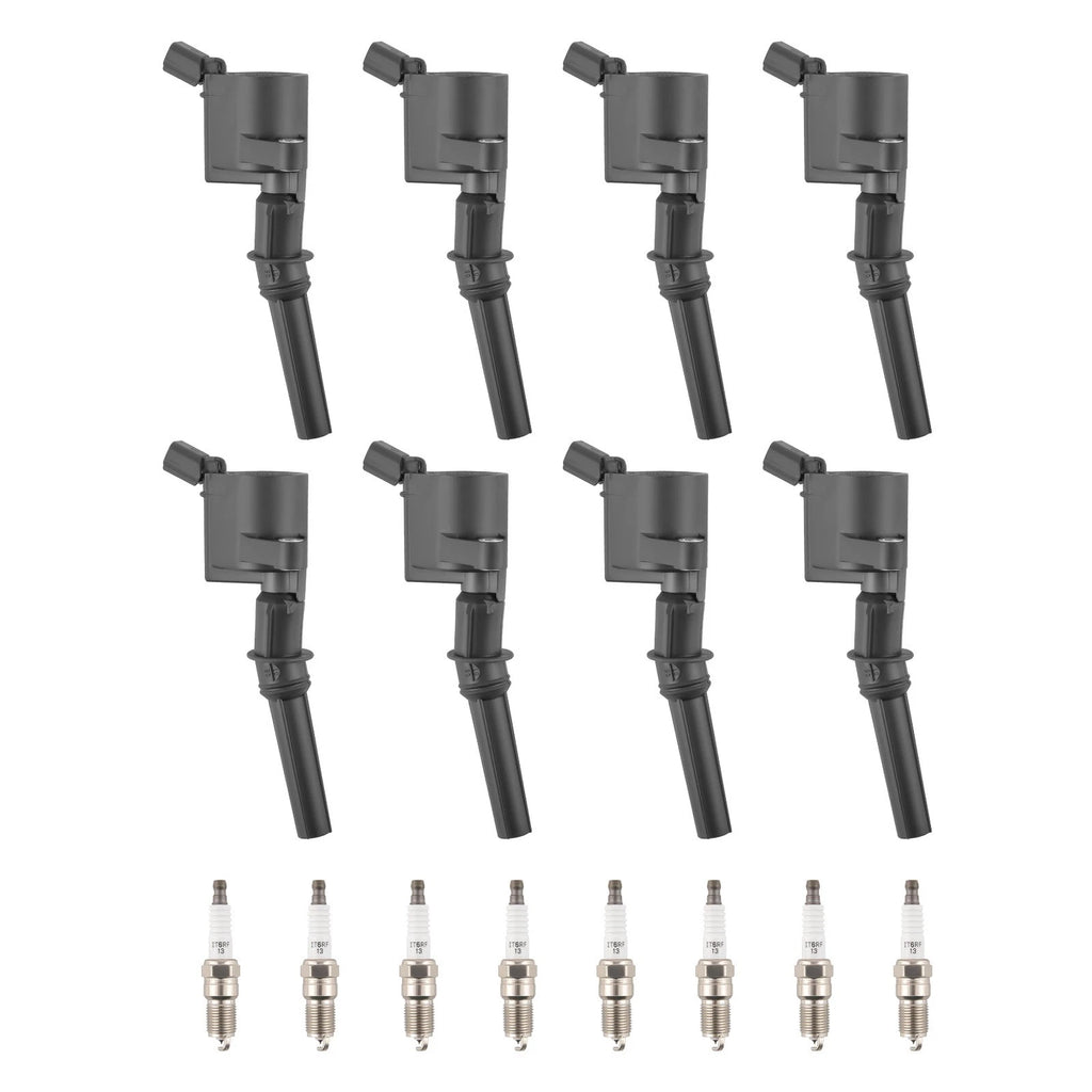 8pcs Ignition Coil & Spark Plug Pack for Ford Mustang Expedition Explorer (2000–2023) DG508