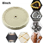 8 Inch Cotton Cloth Buffing Polishing Wheel Pads for Grinder Tools