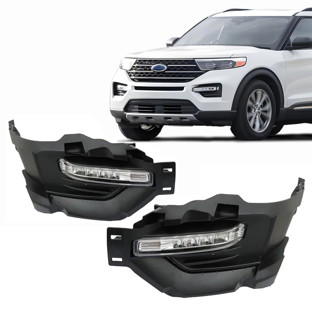 Front Fog Lights with Lamp Bezel for Ford Explorer (2020–2024)