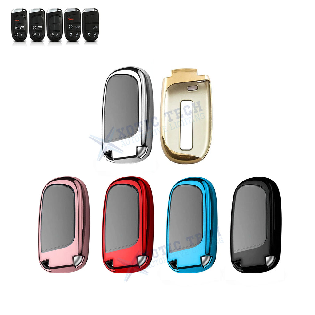 Soft TPU Remote Smart Key Fob Shell Cover for Jeep Chrysler Dodge (2011–2011)