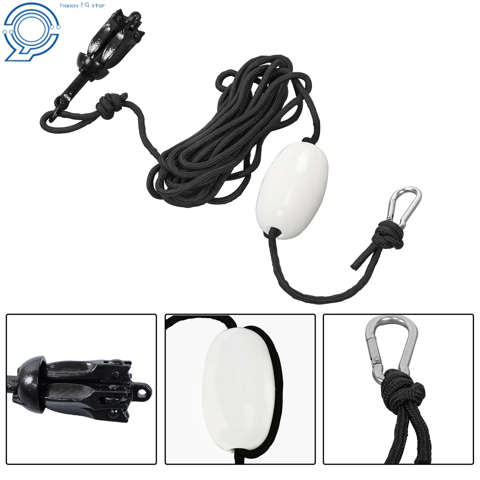 Portable Folding Marine Anchor Buoy Kit for PWC Raft Boat Kayak Canoe
