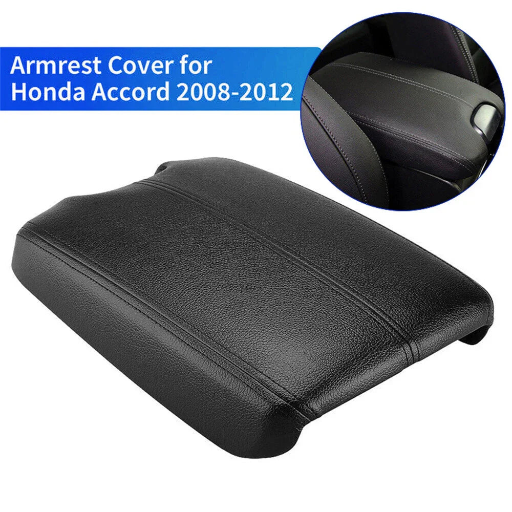 Black Leather Console Armrest Cover for Honda Accord (2008-2012)
