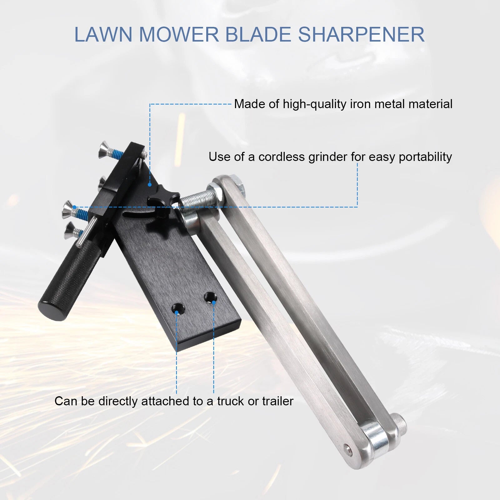 Lawn Mower Blade Sharpener for Straight and Standard Models