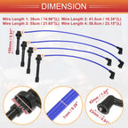 Set of 4 Spark Plug Wire Ignition Coil Cables No. 32722P2FA01 for Honda Civic (1992–2000)