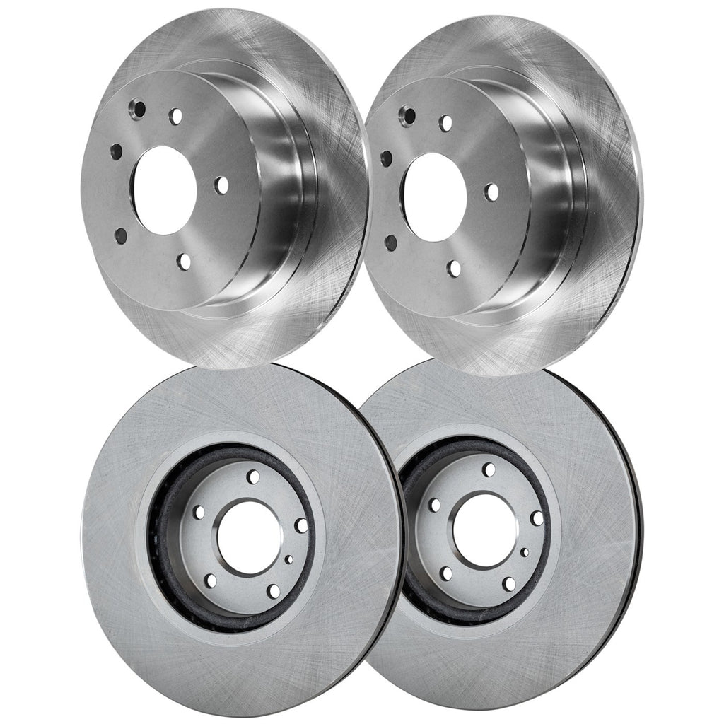 Front and Rear Disc Brake Rotors for Nissan Altima, Maxima (2005–2008)