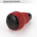 6 Speed Shift Knob for Honda Civic (2001–2023) Faux Leather Red Black