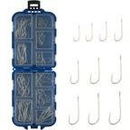 100 Pcs Fishing Hook Set Carbon Steel Single Loop Fishing Hooks