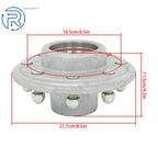 8 on 6.5" Galvanized Trailer Hub Kit for 7000 lbs Axle (#42 Spindle 14125A/25580)
