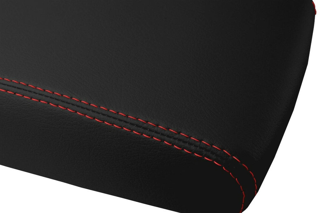 Leather Console Lid Armrest Cover for Lexus ES350 (2013–2018) Red Stitch