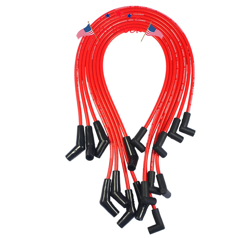 Spiral Core Spark Plug Wires for BBC Chevy 396 427 454 502 (1965–2002)