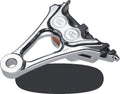 Performance Machine Rear Brake 1 Pc for - Chrome