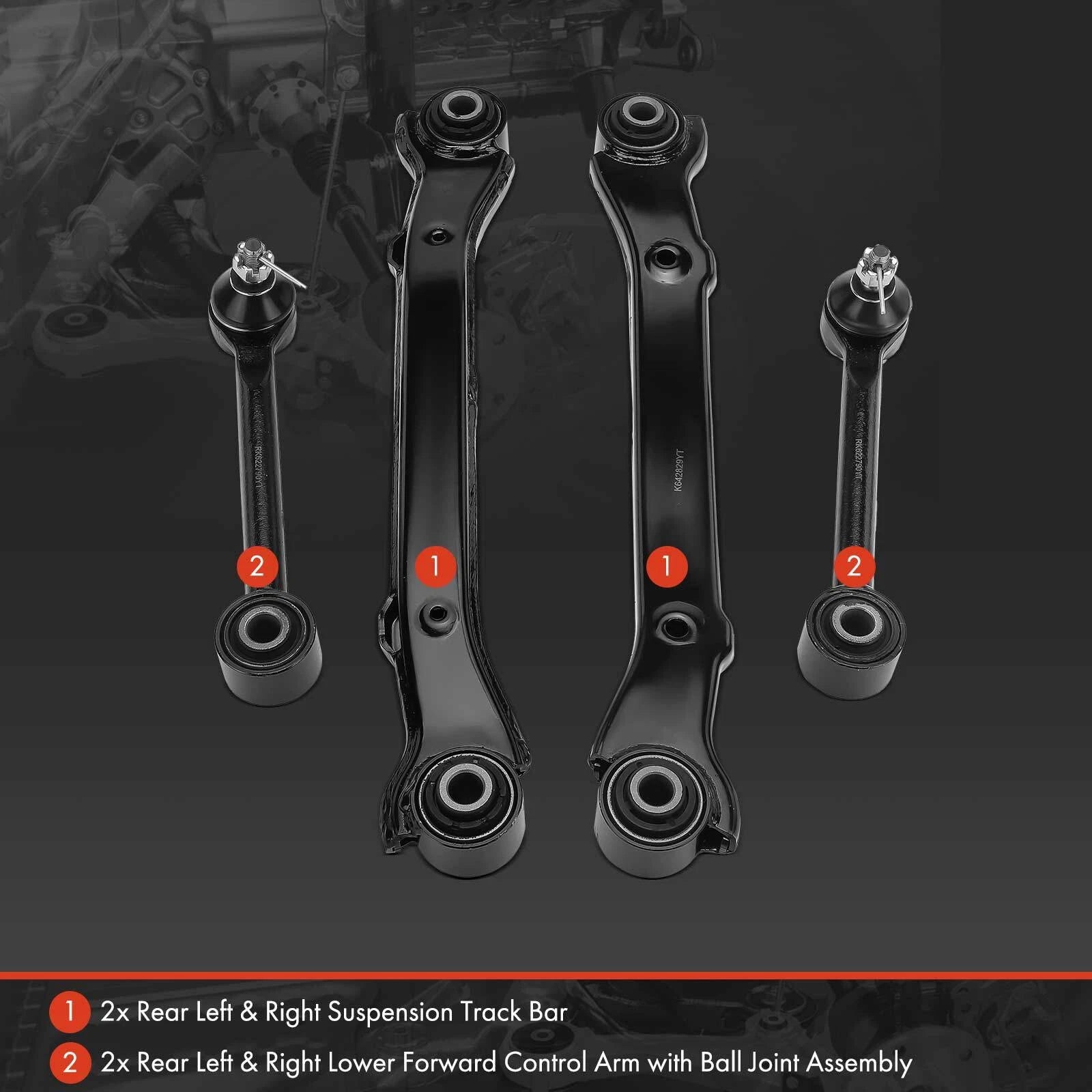 Set of 4 Control Arms & Track Bars for Hyundai Santa Fe (2013–2018)