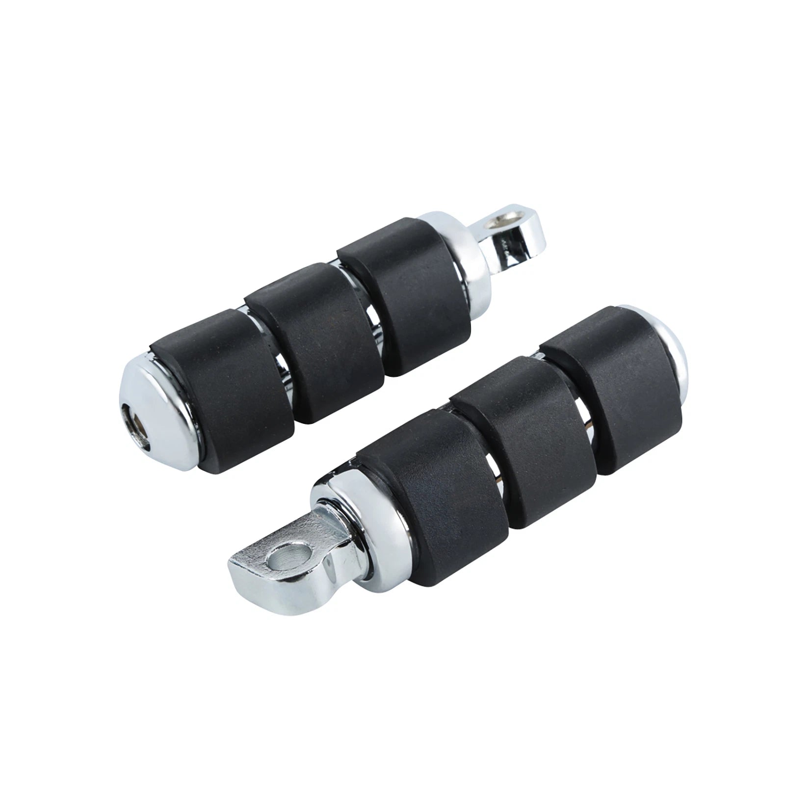 Chrome Anti Vibration Rubber Footpegs for Harley Softail Dyna (Fits 2012–2023)