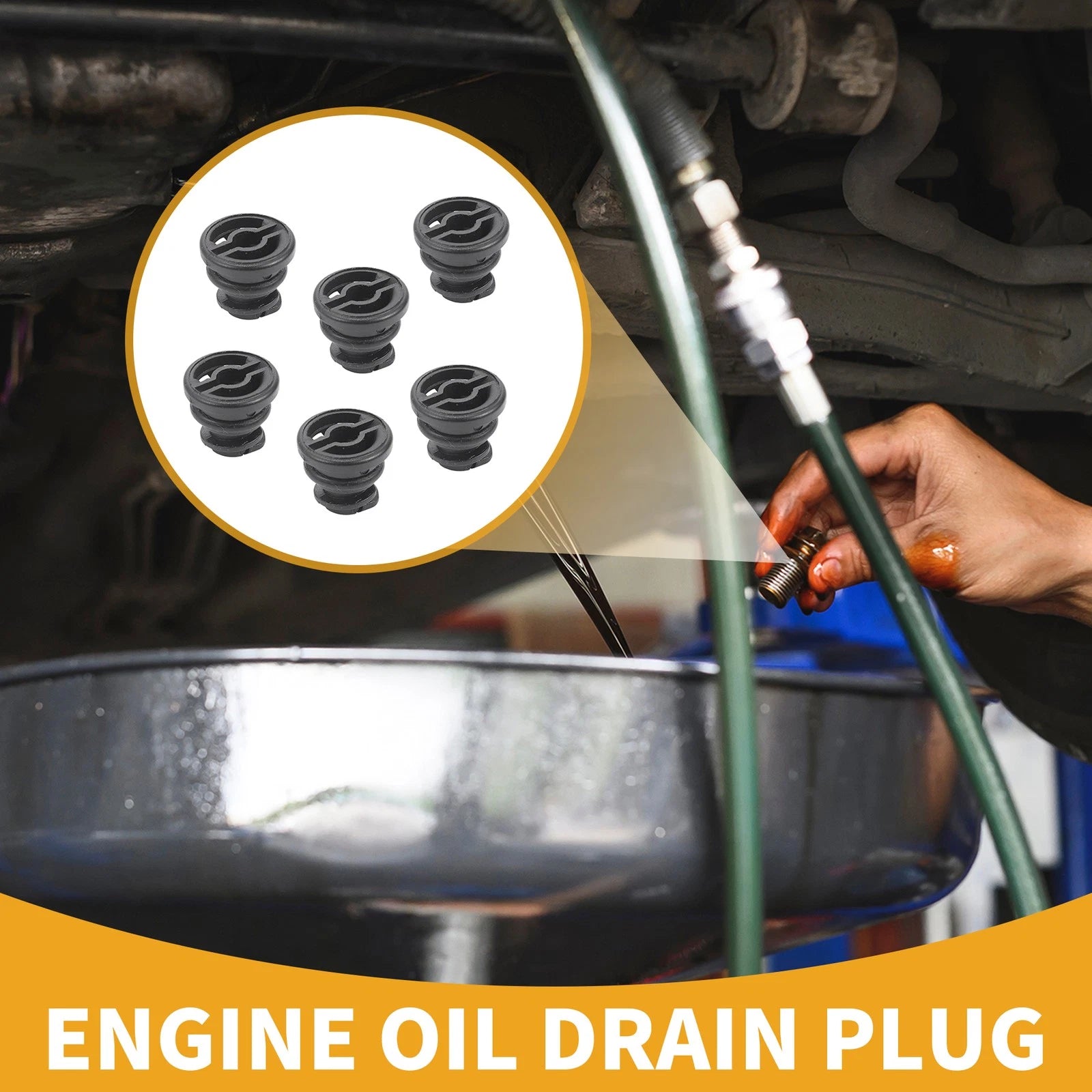 Oil Drain Plug Pan Thread Repair No.06L103801 for Audi A3 (2015–2020) 6 Pcs