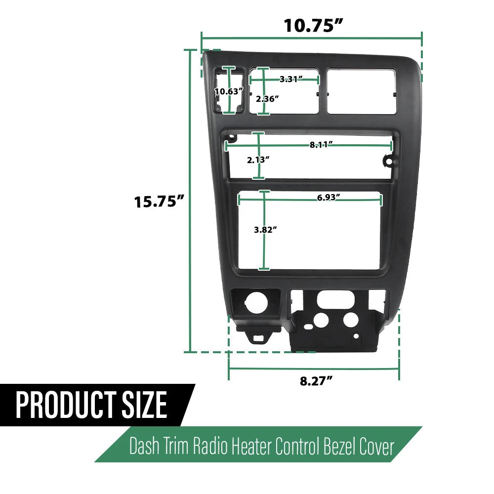 Center Dash Radio Bezel Trim Cover for Toyota Tacoma (1998–2004)