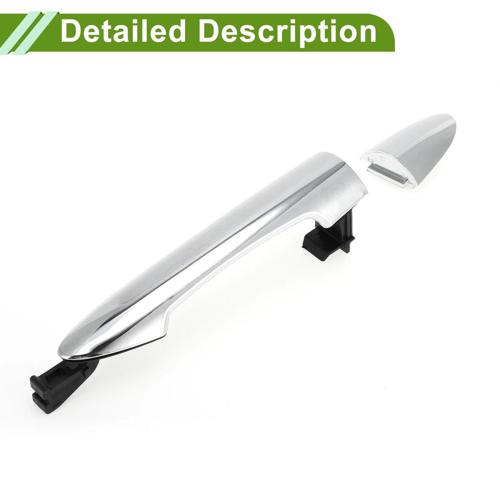 Exterior Door Handle for Kia Picanto (2011–2016) Silver Tone Rear Right