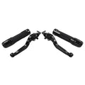 Black Extendable Brake Clutch Lever Grip Set for BMW R1200GS R1250GS (2013-2023)