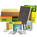 Set of 4 Mann Engine Cabin Air Oil Fuel Filters & Denso 6 Iridium Spark Plugs for