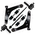 Set of 8 Front Lower Control Arms & Tie Rods for Mitsubishi Lancer