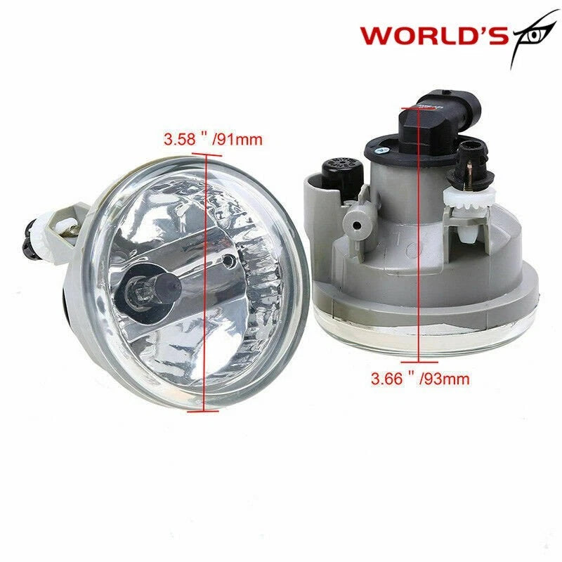 Set of 2 Fog Lights for Toyota Highlander (2004–2007) Clear Bumper