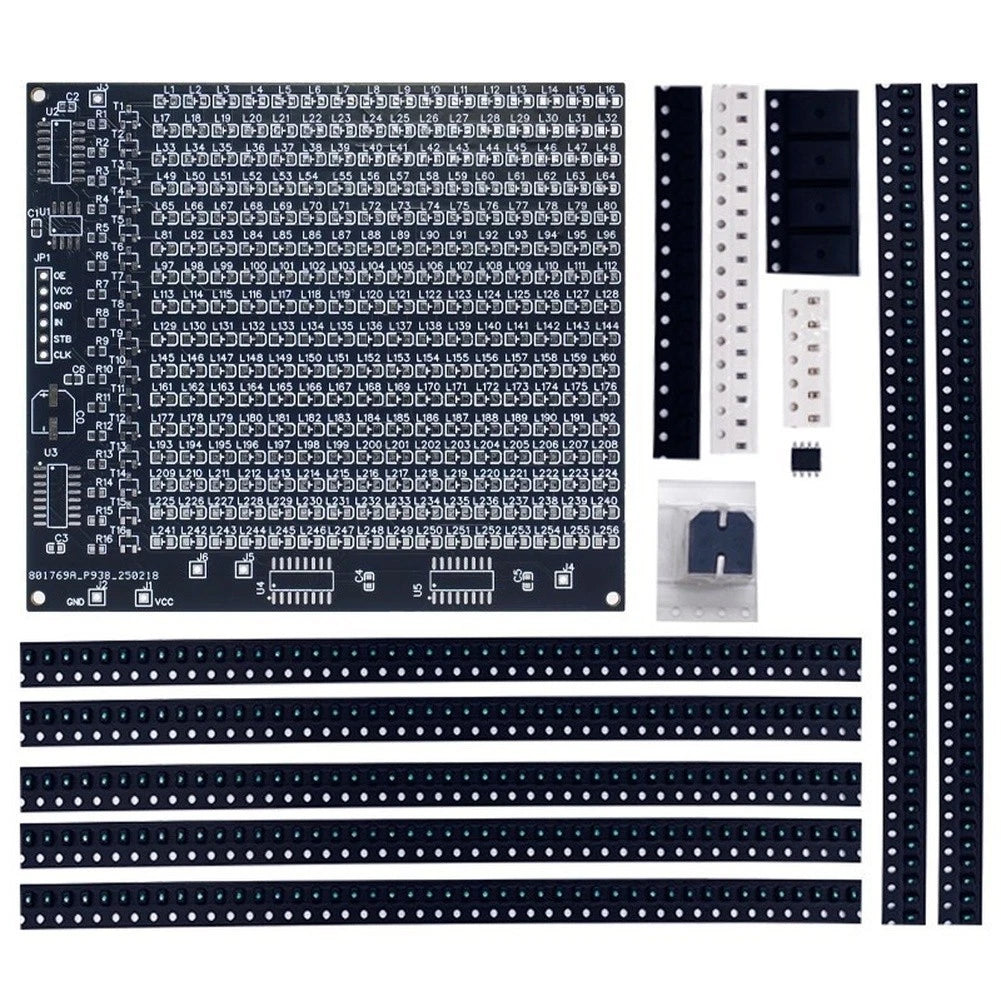 16x16 LED Board for SMD Soldering Practice (5V DC)