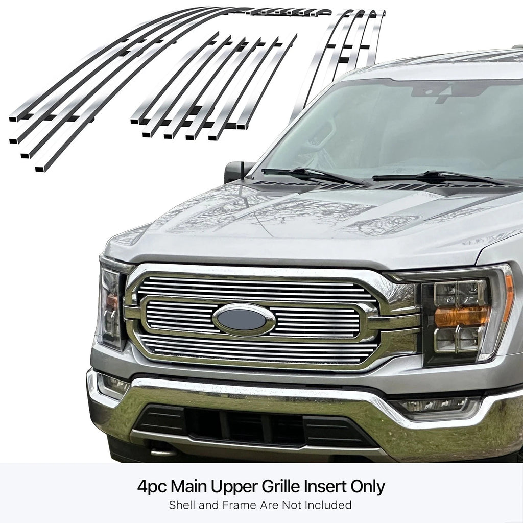 Upper Stainless Chrome Billet Grille Insert for Ford F-150 (2021-2023)